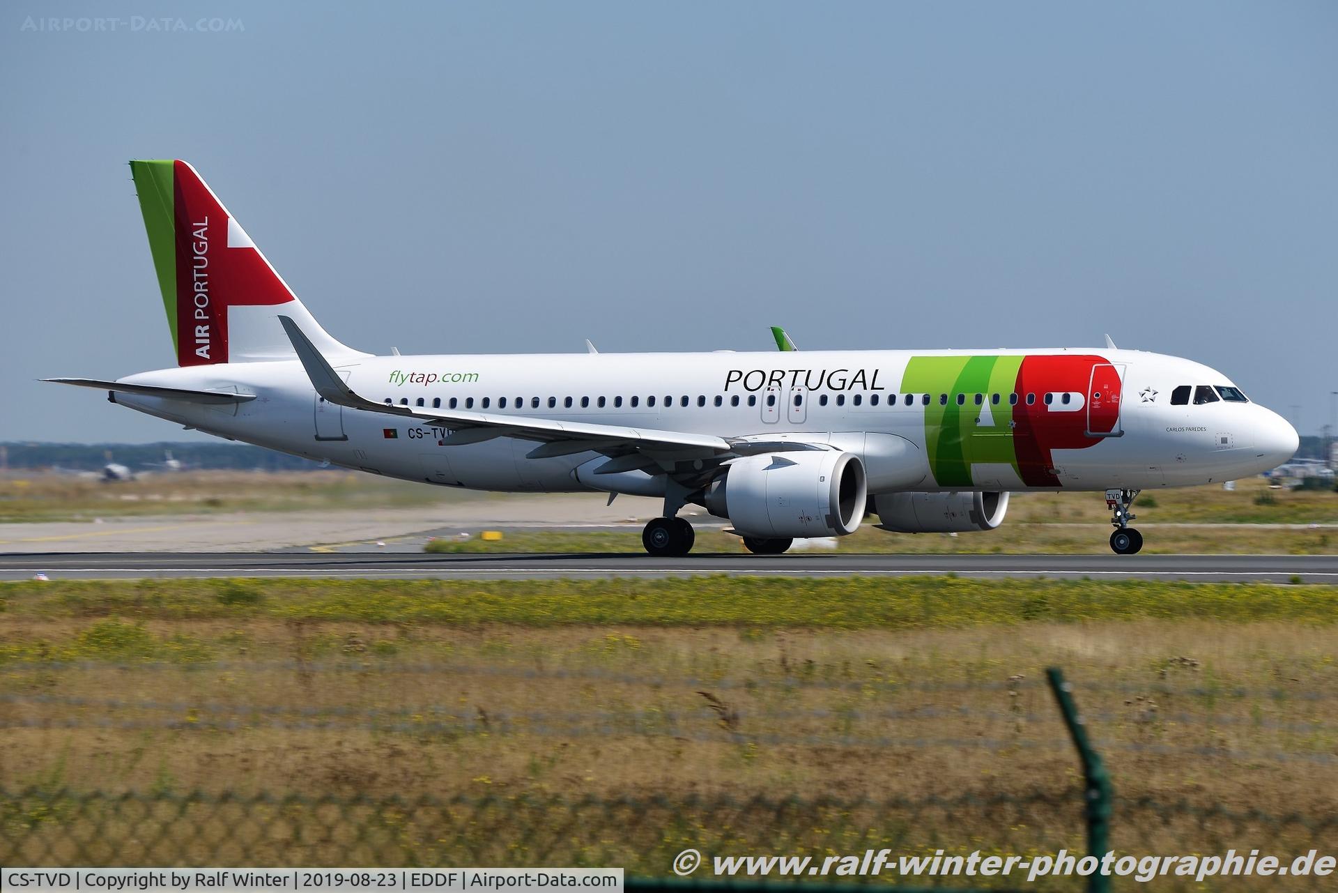 CS-TVD, 2019 Airbus A320-251N C/N 8907, Airbus A320-251N - TP TAP TAP Air Portugal 'Carlos Paredes' - 8907 - CS TVD - 23.08.2019 - FRA