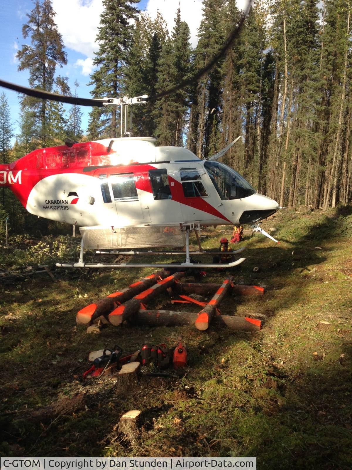 C-GTOM, 1975 Bell 206L LongRanger C/N 45010, Taken at a drill site north of Fort St John BC