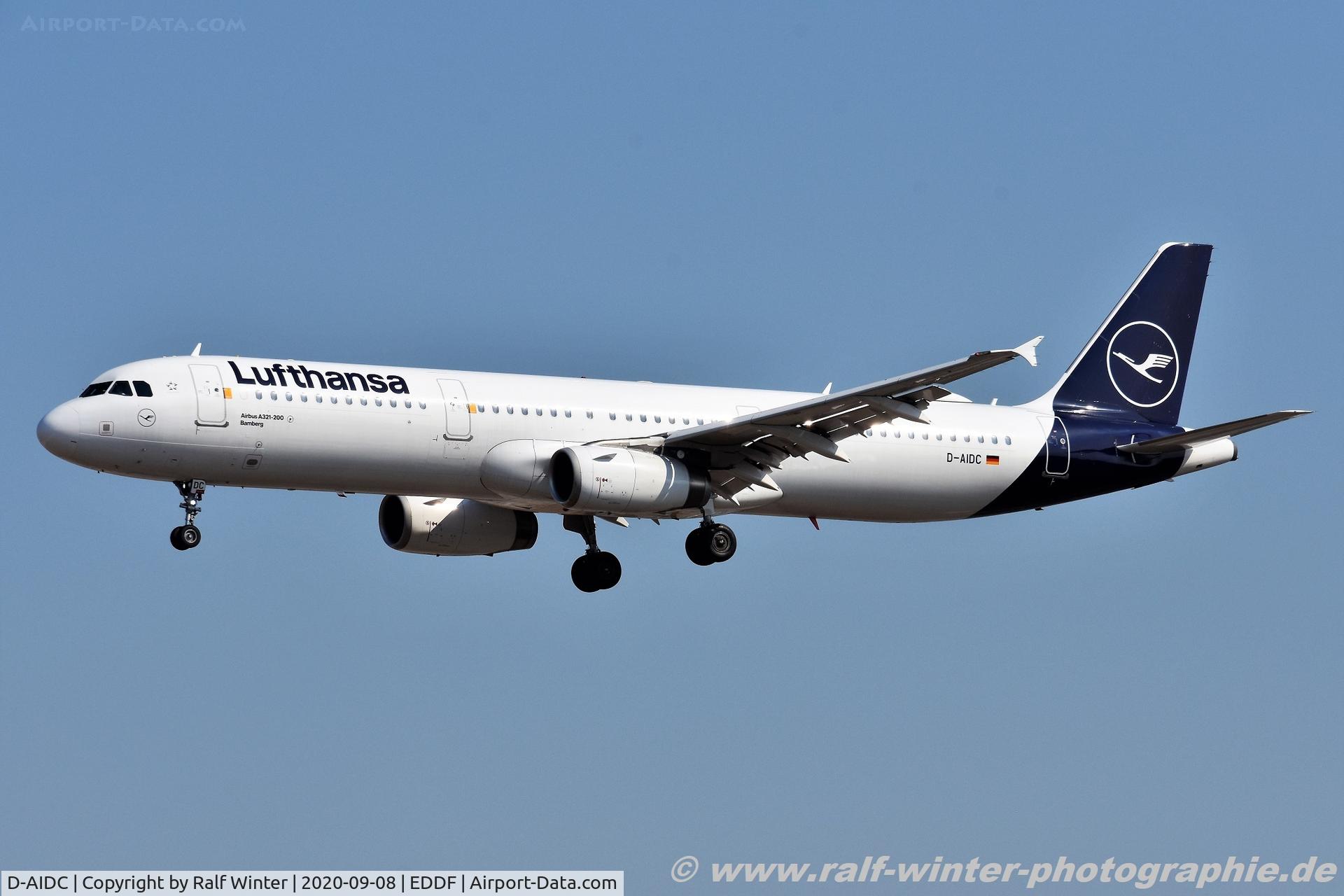 D-AIDC, 2010 Airbus A321-231 C/N 4560, Airbus A321-231 - LH DLH Lufthansa 'Bamberg' - 4560 - D-AIDC - 09.08.2020 - FRA