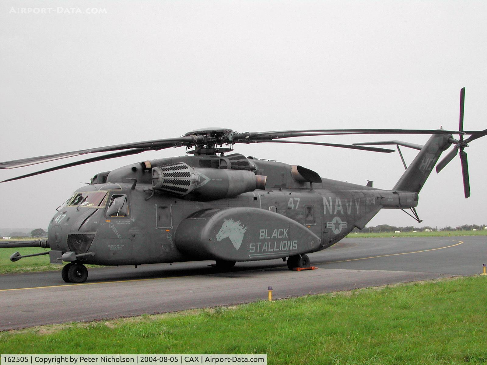 162505, Sikorsky MH-53E Sea Dragon C/N 65-517, MH-53E Sea Dragon, callsign JM 01Z, of HC-4 based at NAS Sigonella, Sicilty as seen on a visit to Carlisle in August 2004