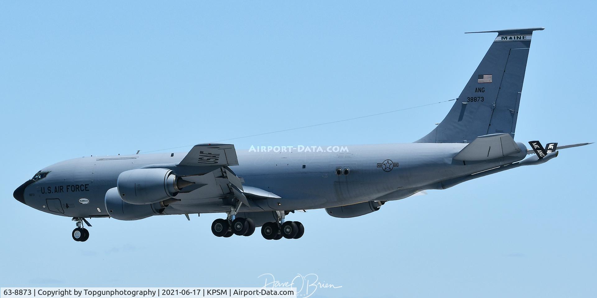 63-8873, 1963 Boeing KC-135R Stratotanker C/N 18721, 132nd ARS