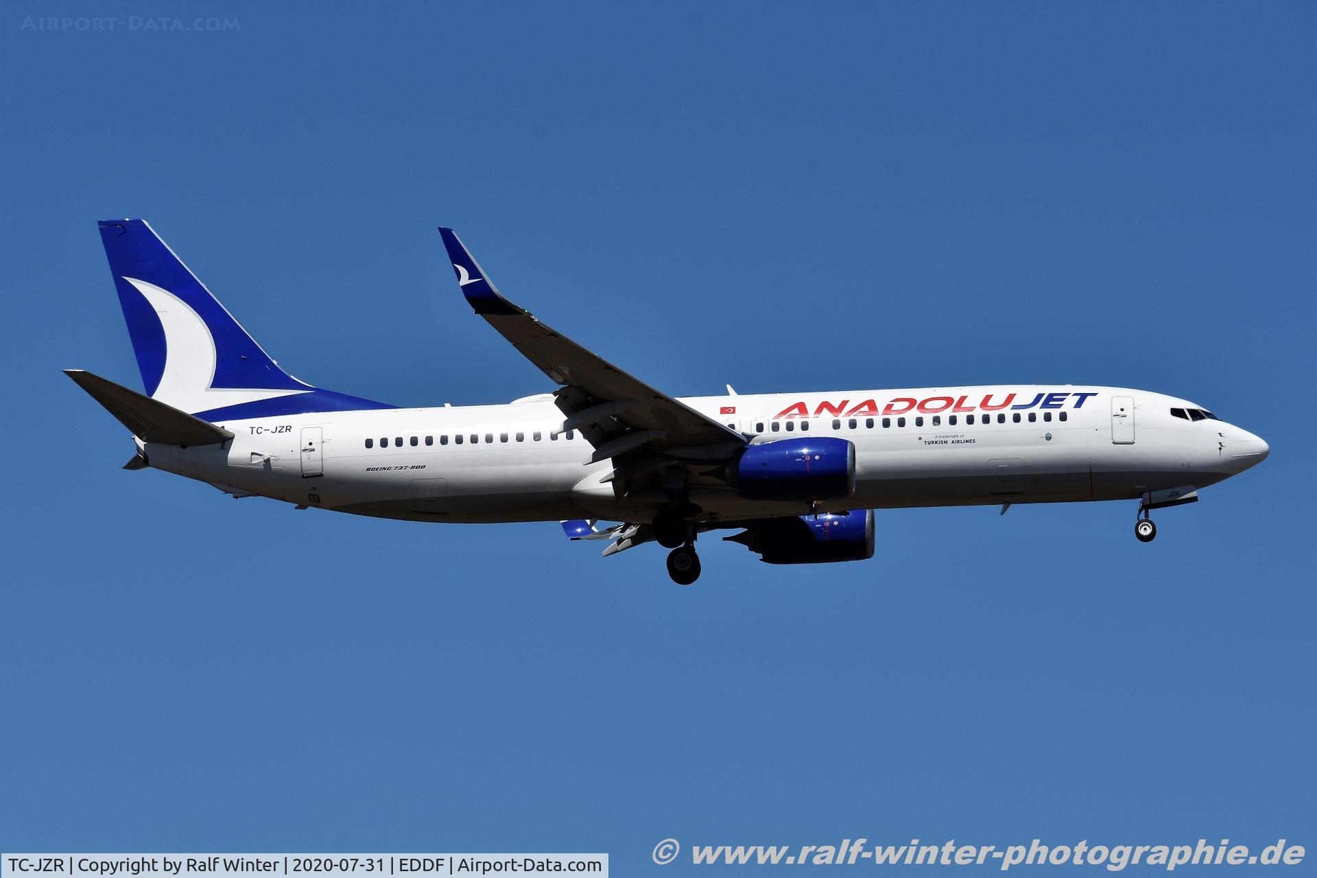 TC-JZR, 2014 Boeing 737-8JP C/N 39030, Boeing 737-8JP(W) - TK THY Anadolu Jet - 39030 - TC-JZR - 31.07.2020 - FRA