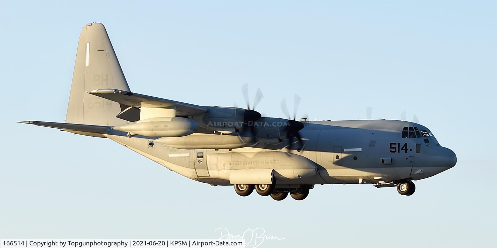 166514, Lockheed Martin KC-130J Hercules C/N 382-5556, OTIS81 dropping into Pease at sunset