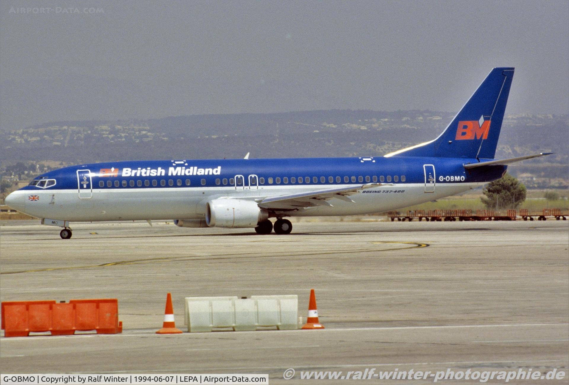 G-OBMO, 1992 Boeing 737-4Q8 C/N 26280, Boeing 737-4Q8 - BD BMA British Midland - 26280 - G-OBMO - 1994 - PMI