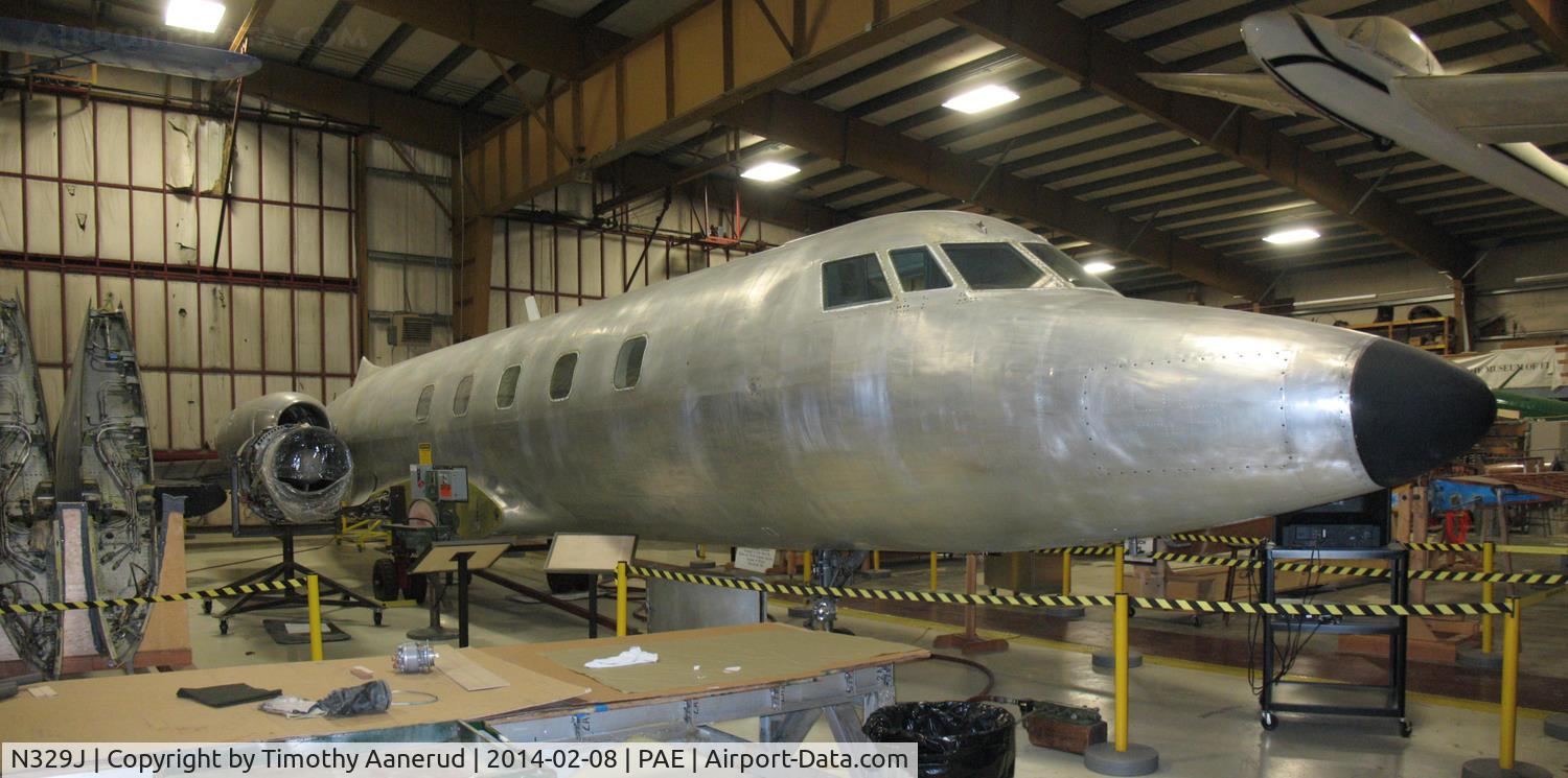 N329J, 1957 Lockheed L-1329 Jetstar C/N 1001, 1956 Lockheed CL329, c/n: 1001, Restoration Center, Seattle Museum of Flight