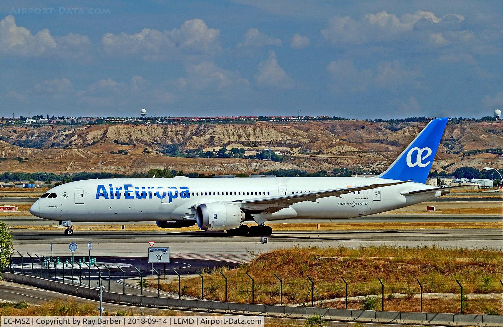 EC-MSZ, 2018 Boeing 787-9 Dreamliner C/N 62171, EC-MSZ   Boeing 787-9 Dreamliner [62171] (Air Europa) Madrid-Barajas~EC 14/09/2018