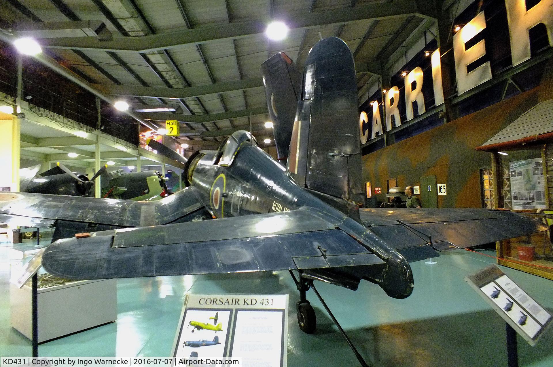 KD431, Goodyear FG-1D Corsair Mk.IV C/N 1871, Vought (Goodyear) FG-1D (F4U) Corsair IV at the FAA Museum, Yeovilton