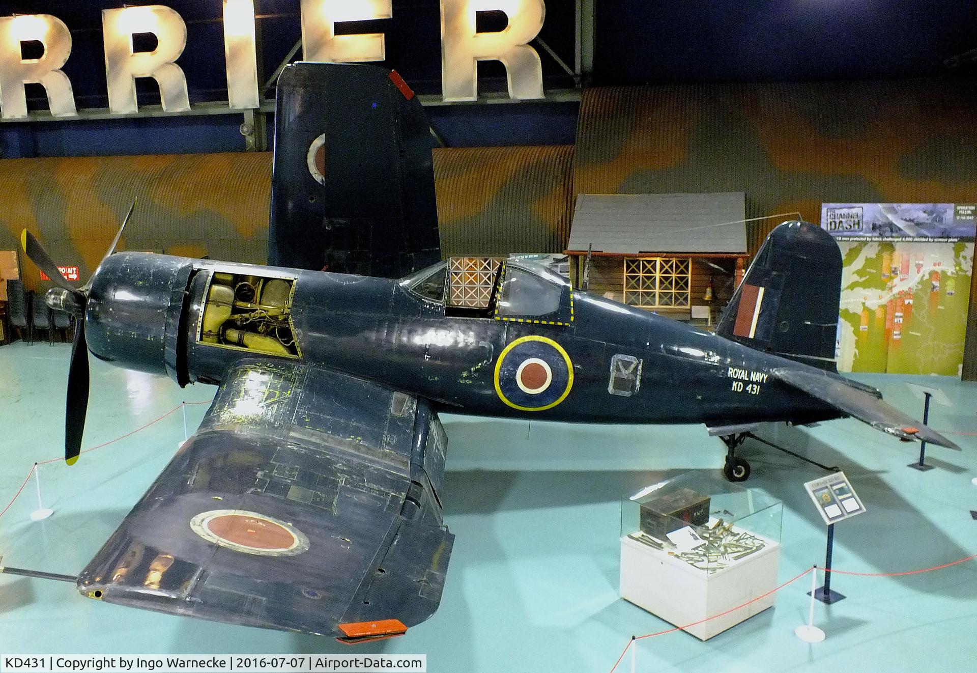 KD431, Goodyear FG-1D Corsair Mk.IV C/N 1871, Vought (Goodyear) FG-1D (F4U) Corsair IV at the FAA Museum, Yeovilton