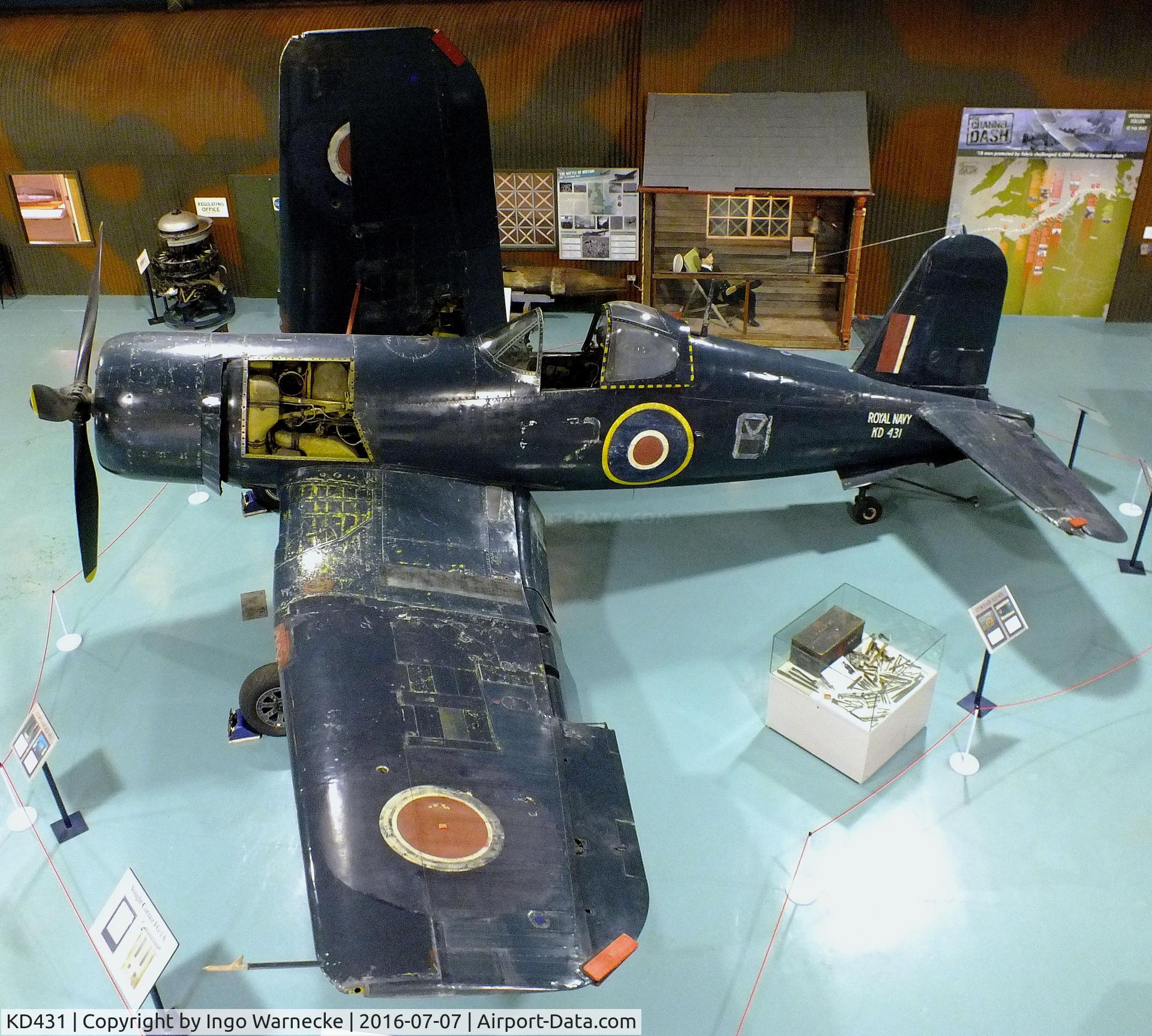 KD431, Goodyear FG-1D Corsair Mk.IV C/N 1871, Vought (Goodyear) FG-1D (F4U) Corsair IV at the FAA Museum, Yeovilton
