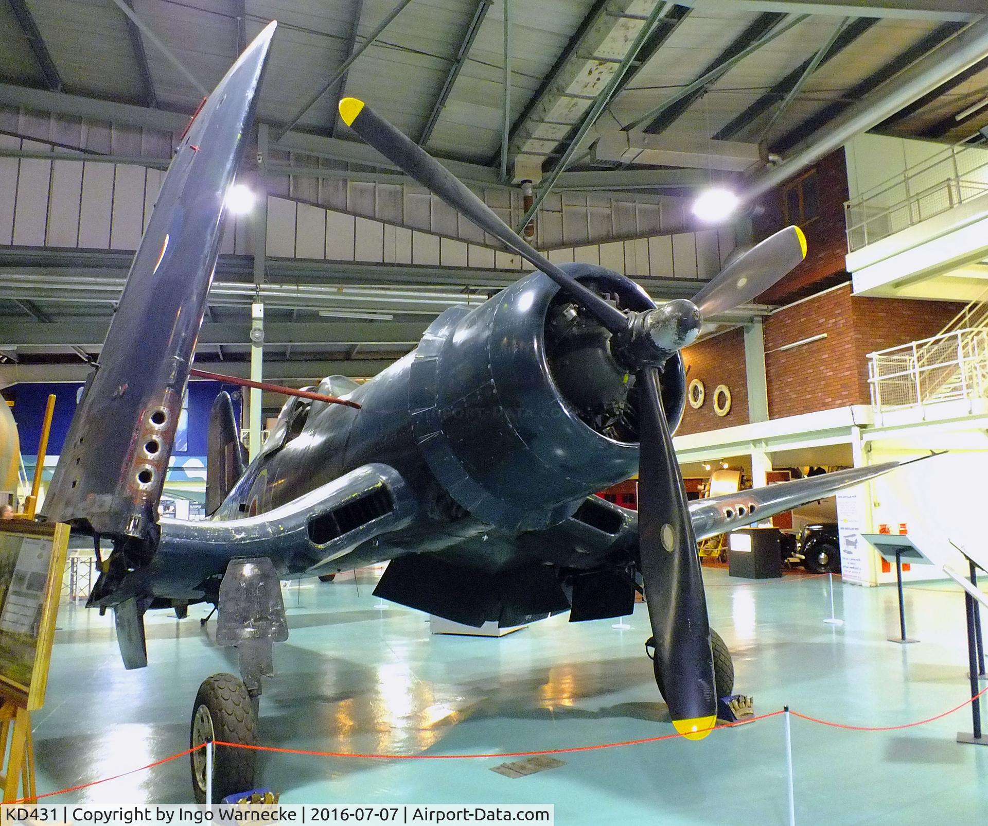 KD431, Goodyear FG-1D Corsair Mk.IV C/N 1871, Vought (Goodyear) FG-1D (F4U) Corsair IV at the FAA Museum, Yeovilton