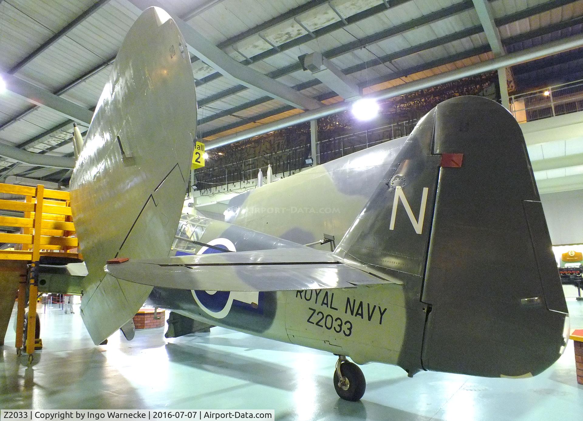 Z2033, 1944 Fairey Firefly 1 C/N F.5607, Fairey Firefly I at the FAA Museum, Yeovilton