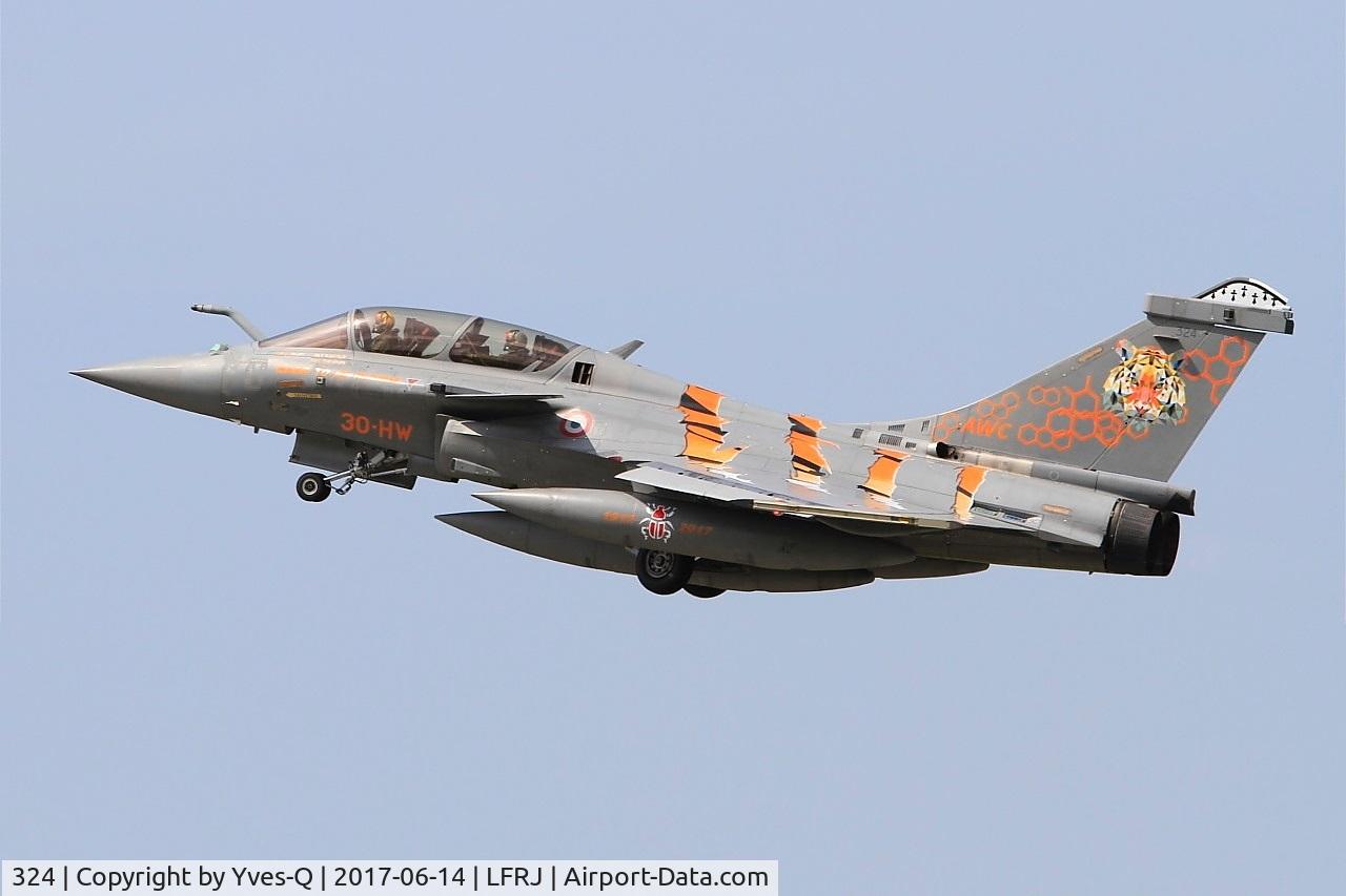 324, Dassault Rafale B C/N 324a, Dassault Rafale B, Take off rwy 26, Landivisiau Naval Air Base (LFRJ) Tiger Meet 2017