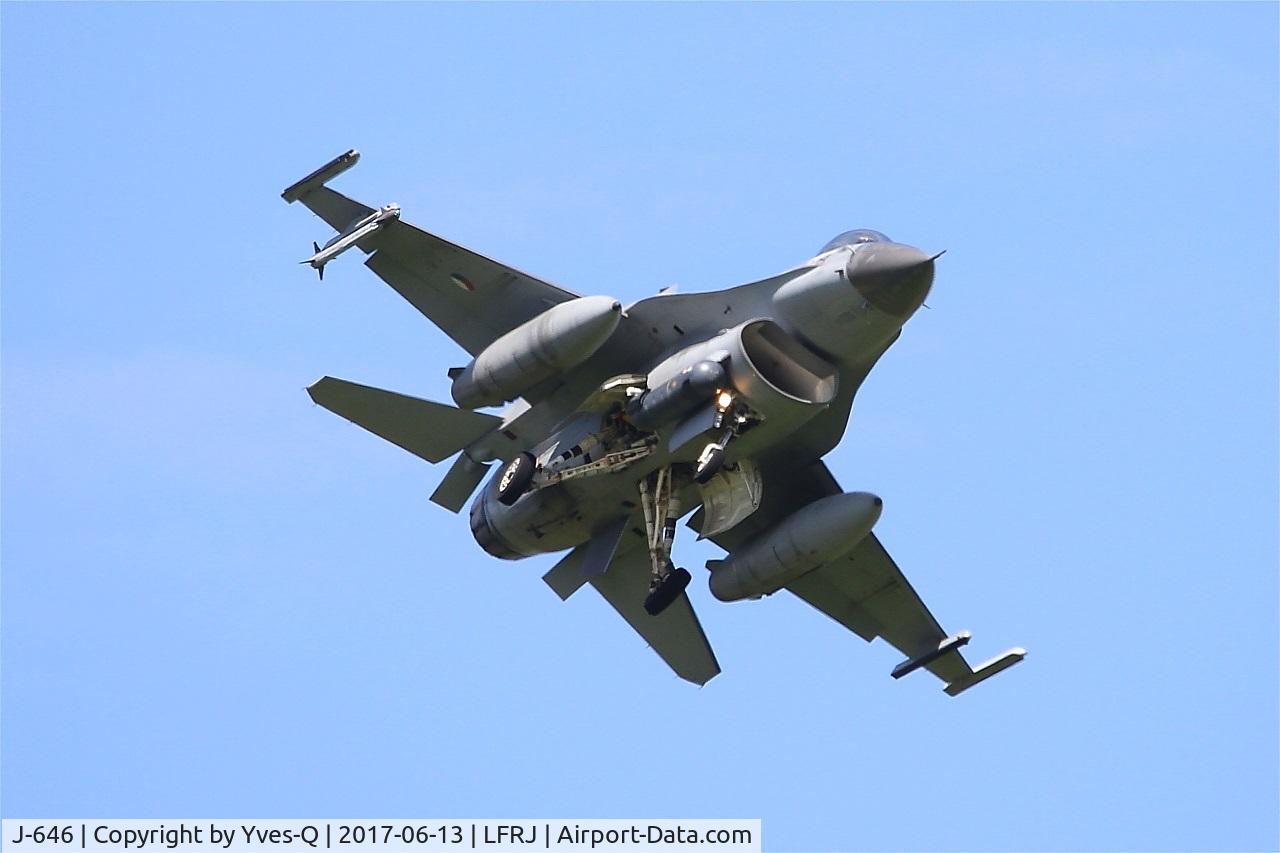 J-646, Fokker F-16AM Fighting Falcon C/N 6D-78, Fokker F-16AM Fighting Falcon, Short approach rwy 08, Landivisiau Naval Air Base (LFRJ) Tiger Meet 2017