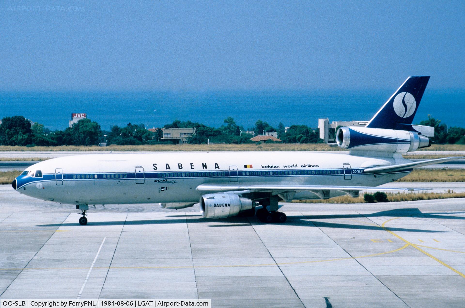 OO-SLB, 1974 McDonnell Douglas DC-10-30F C/N 47907, Sabena DC-10-30 arriving in ATH