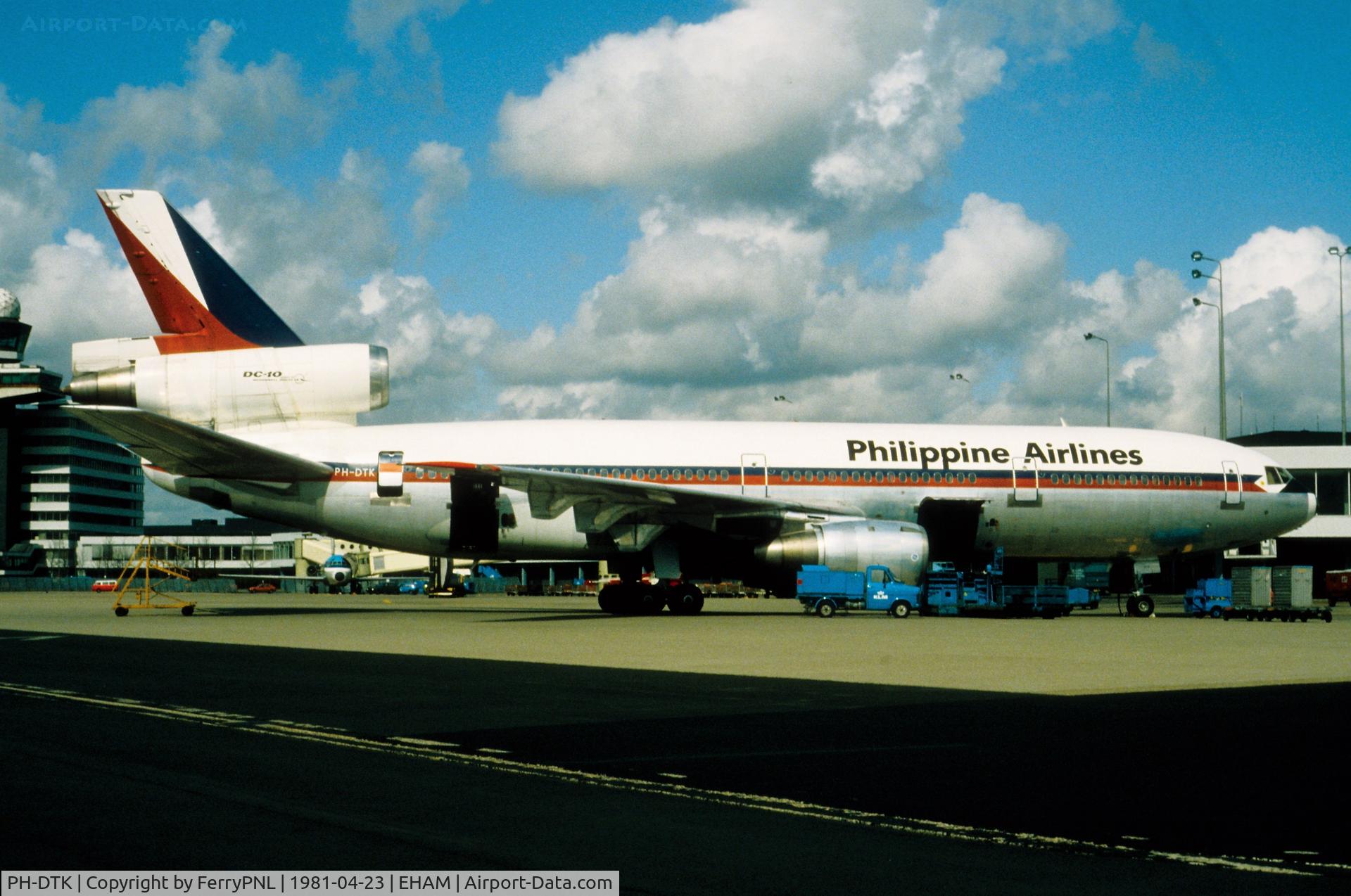 PH-DTK, 1975 McDonnell Douglas DC-10-30 C/N 46914, Philippine Airlines leased this KLM DC-10-30