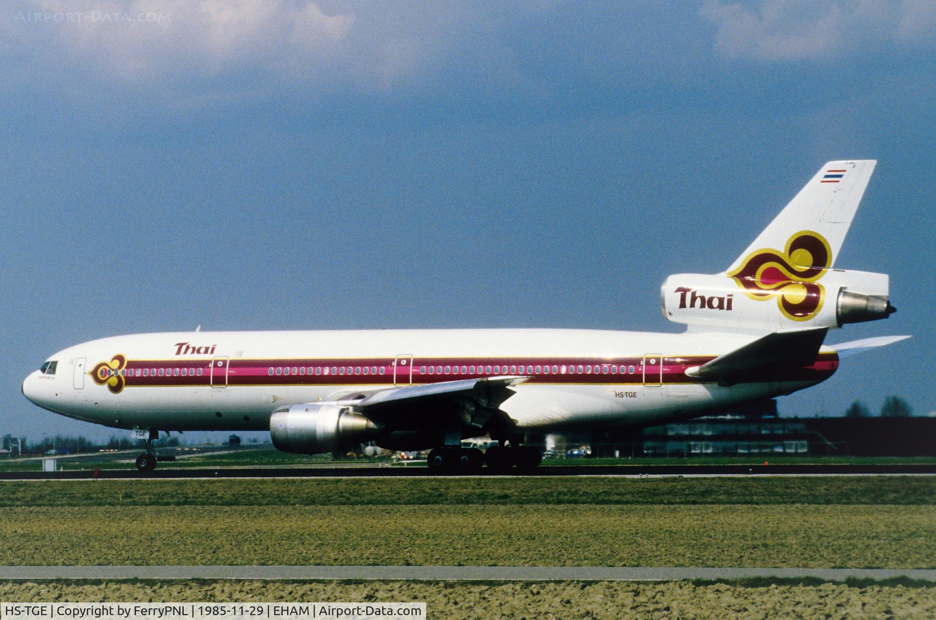 HS-TGE, 1976 McDonnell Douglas DC-10-30 C/N 46961, Departure of Thai DC-10-30