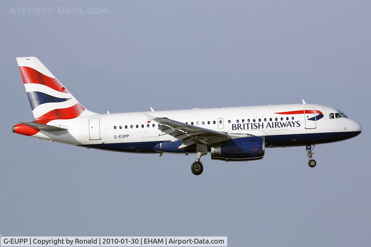 G-EUPP, 2000 Airbus A319-131 C/N 1295, at spl