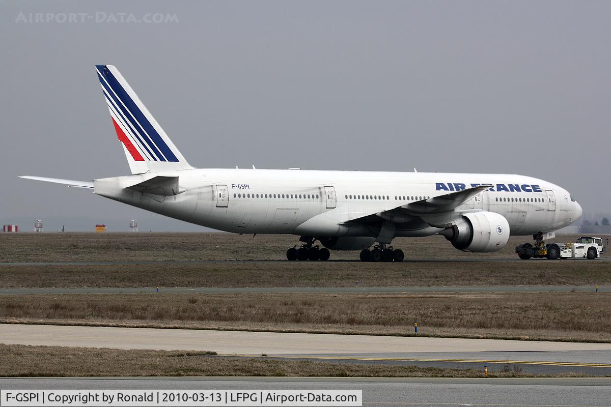 F-GSPI, 1999 Boeing 777-228/ER C/N 29008, at cdg