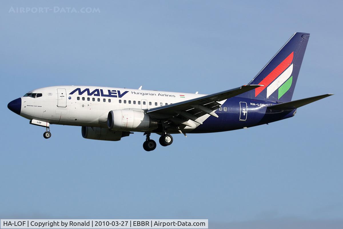 HA-LOF, 2003 Boeing 737-6Q8 C/N 29348, at bru