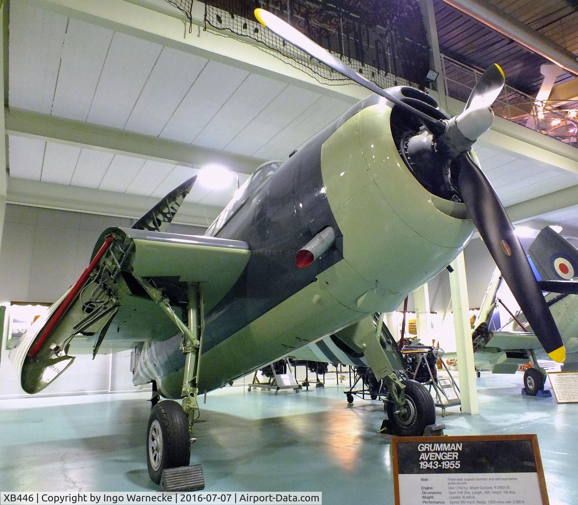 XB446, 1945 General Motors TBM-3S Avenger ECM.6B C/N 2241, Grumman (General Motors) TBM-3S Avenger ECM6B at the FAA Museum, Yeovilton