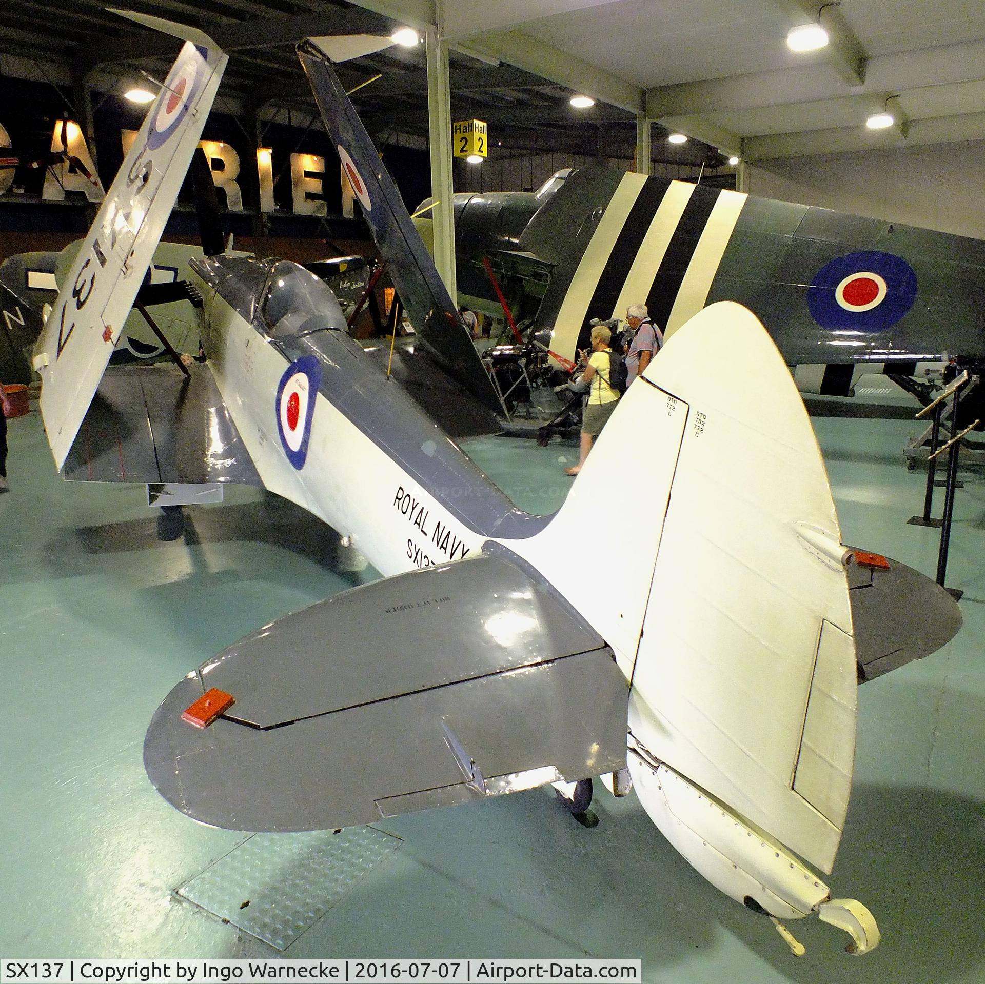 SX137, Supermarine 395 Seafire F.XVII C/N WASE1.5325, Supermarine Seafire F XVII at the FAA Museum, Yeovilton