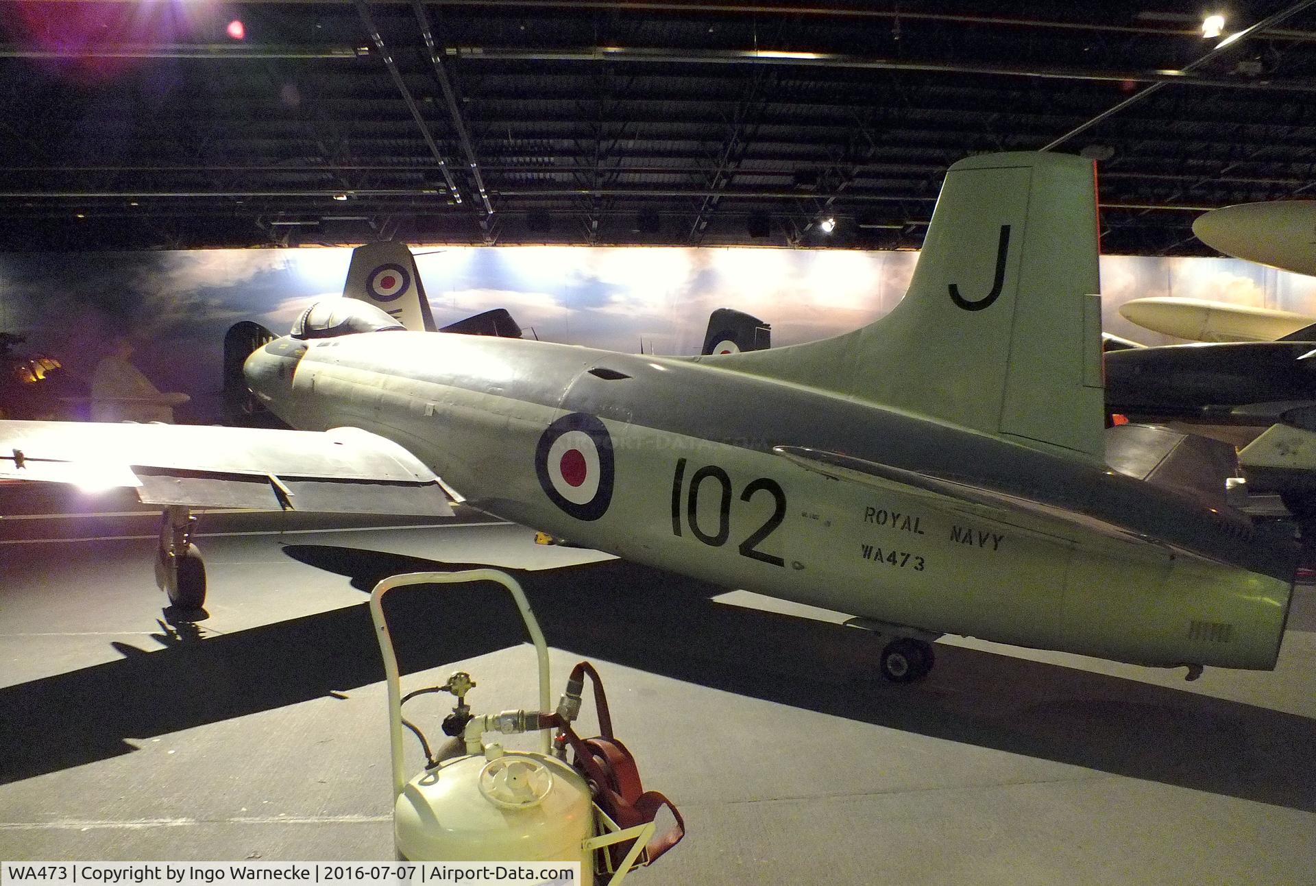 WA473, Supermarine Attacker F.1 C/N Not found WA473, Supermarine Attacker F1 at the FAA Museum, Yeovilton
