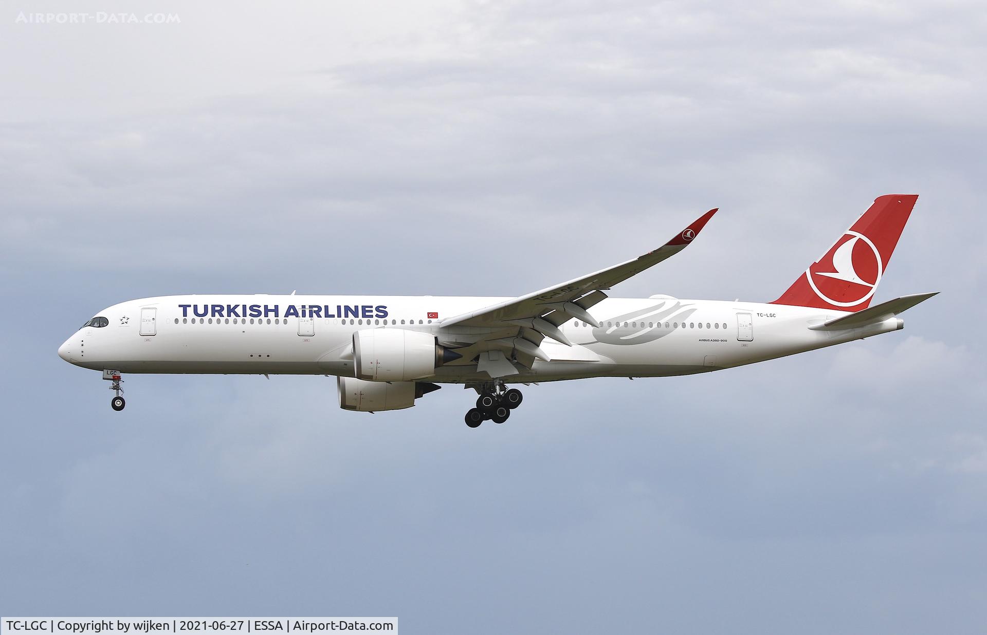 TC-LGC, 2020 Airbus A350-941 C/N 0435, RWY 01L