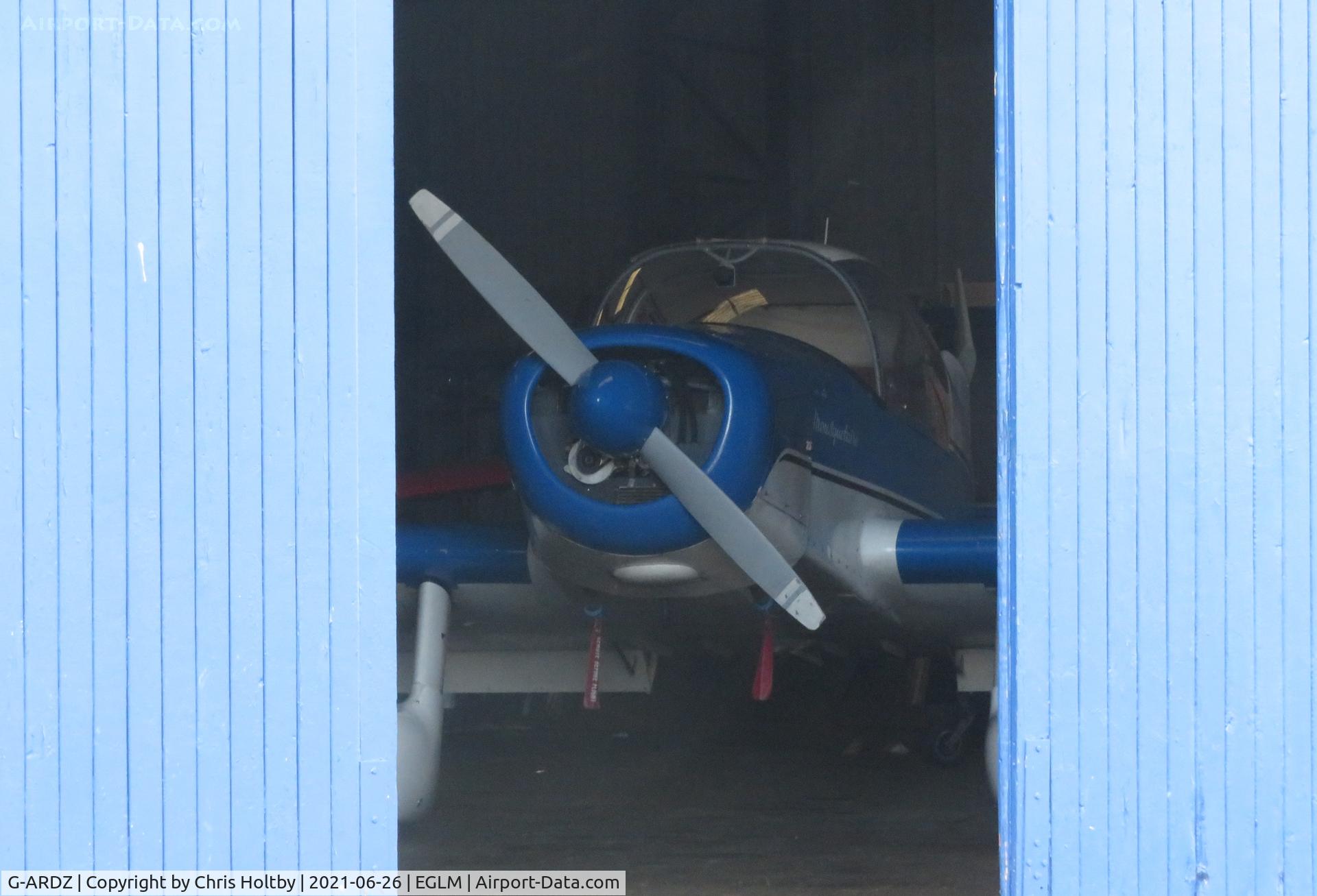 G-ARDZ, 1961 SAN Jodel D-140A Mousequetaire C/N 49, Safely in the hangar at White Waltham, Berkshire