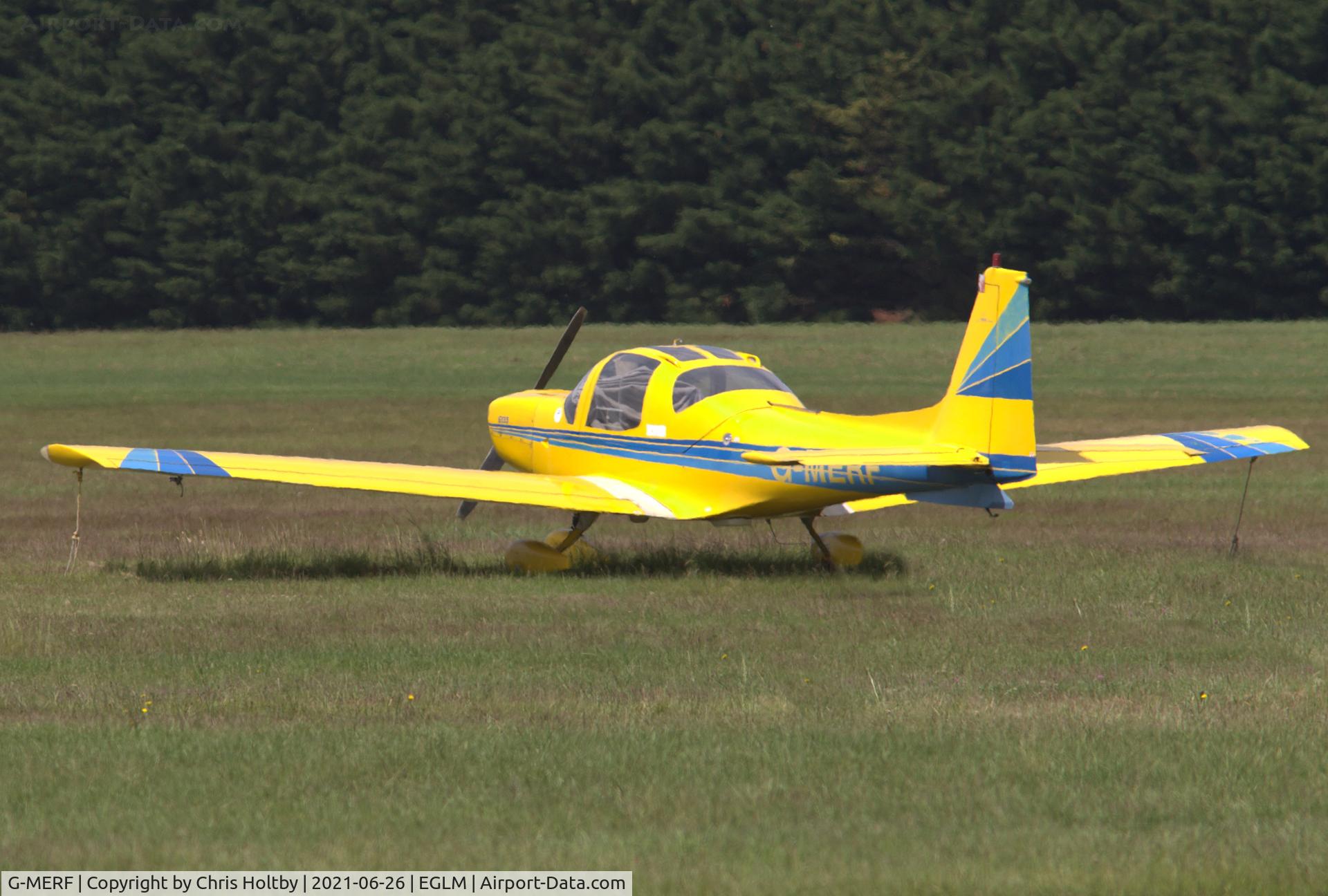 G-MERF, 1989 Grob G-115A C/N 8091, Parked at White Waltham, Berkshire