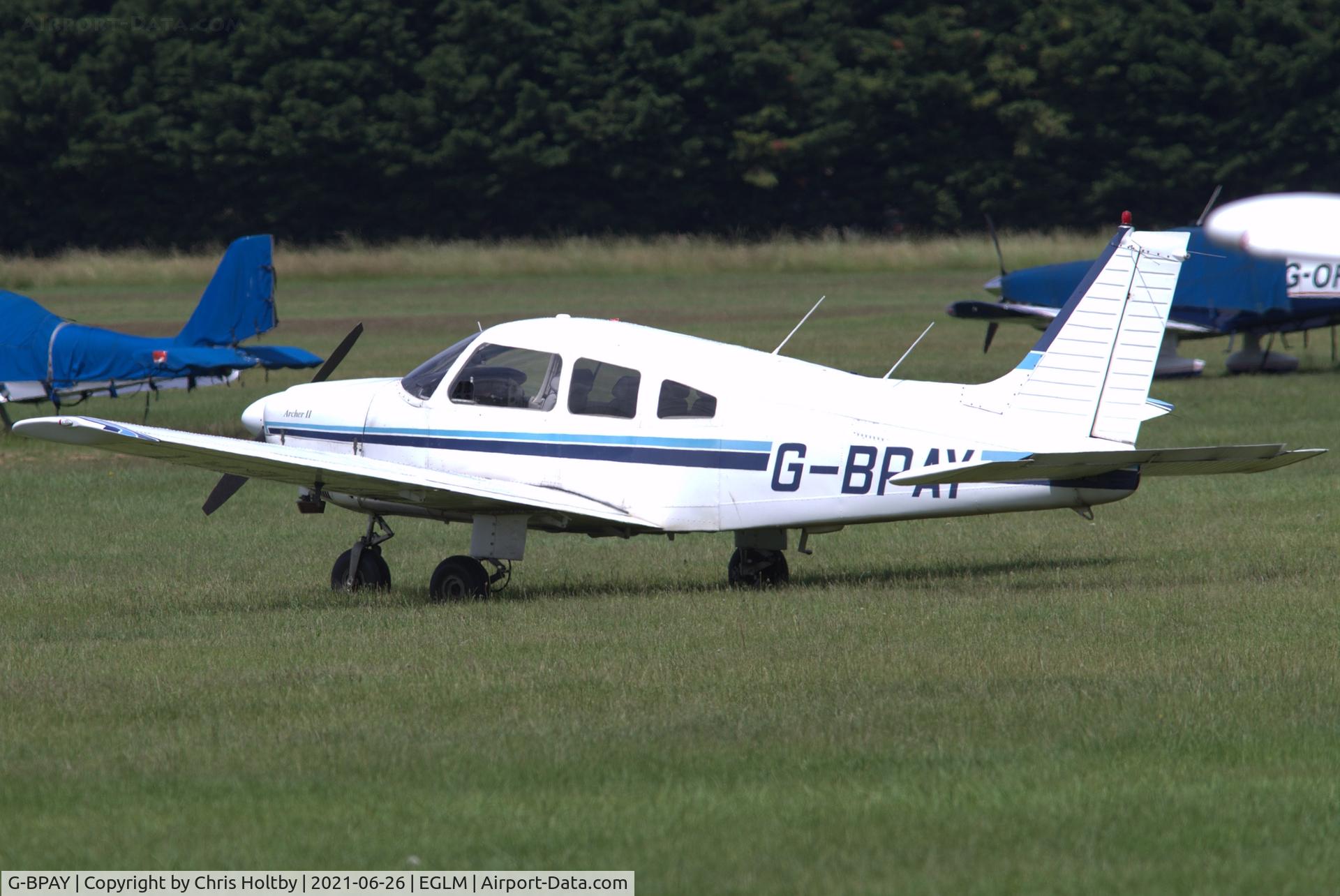 G-BPAY, 1980 Piper PA-28-181 Cherokee Archer II C/N 28-8090191, Parked at White Waltham, Berkshire