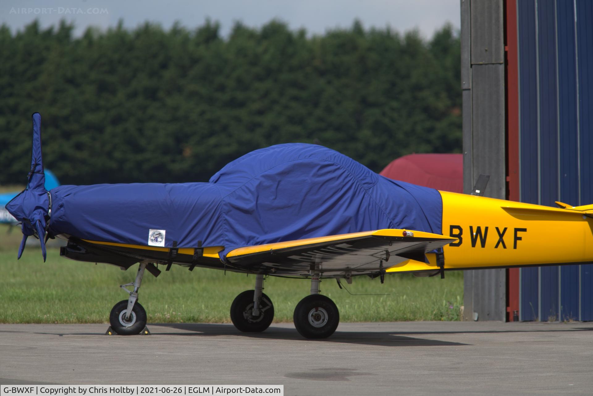 G-BWXF, 1996 Slingsby T-67M-260 Firefly C/N 2241, Parked and covered up at its home base at White Waltham