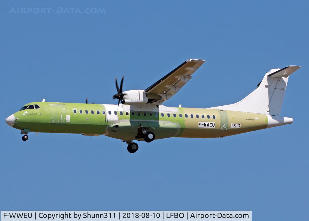 F-WWEU, 2018 ATR 72-600 C/N 1517, C/n 1517 - For Indigo Airlines as VT-IYO