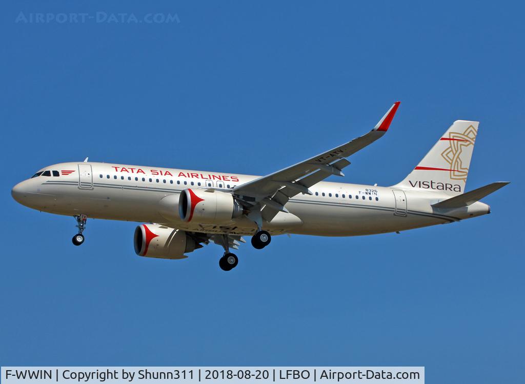 F-WWIN, 2018 Airbus A320-251N C/N 8326, C/n 8326 - To be VT-ATV in SIA retro c/s