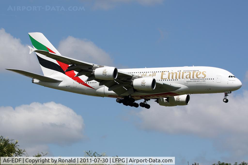A6-EDF, 2006 Airbus A380-861 C/N 007, at cdg