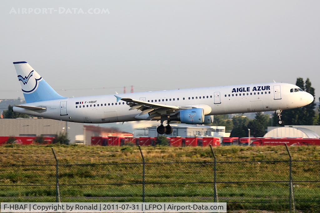 F-HBAF, 1999 Airbus A321-211 C/N 1006, at orly