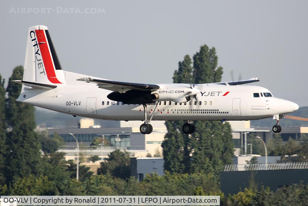 OO-VLV, 1989 Fokker 50 C/N 20160, at orly