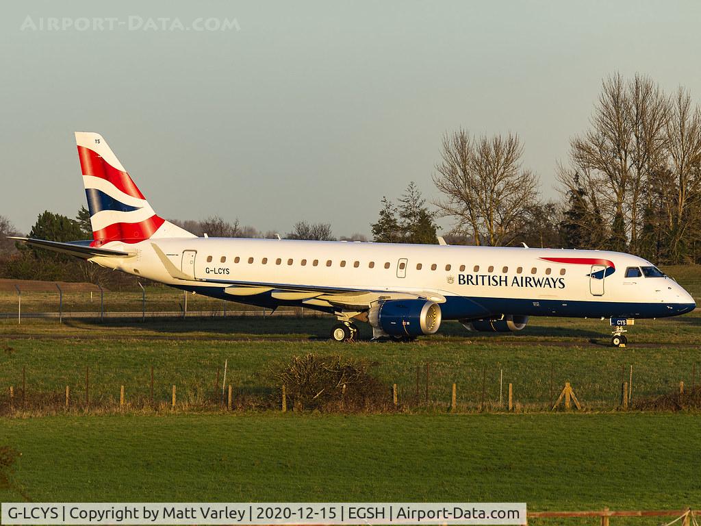 G-LCYS, 2014 Embraer 190SR (ERJ-190-100SR) C/N 19000663, ERJ190