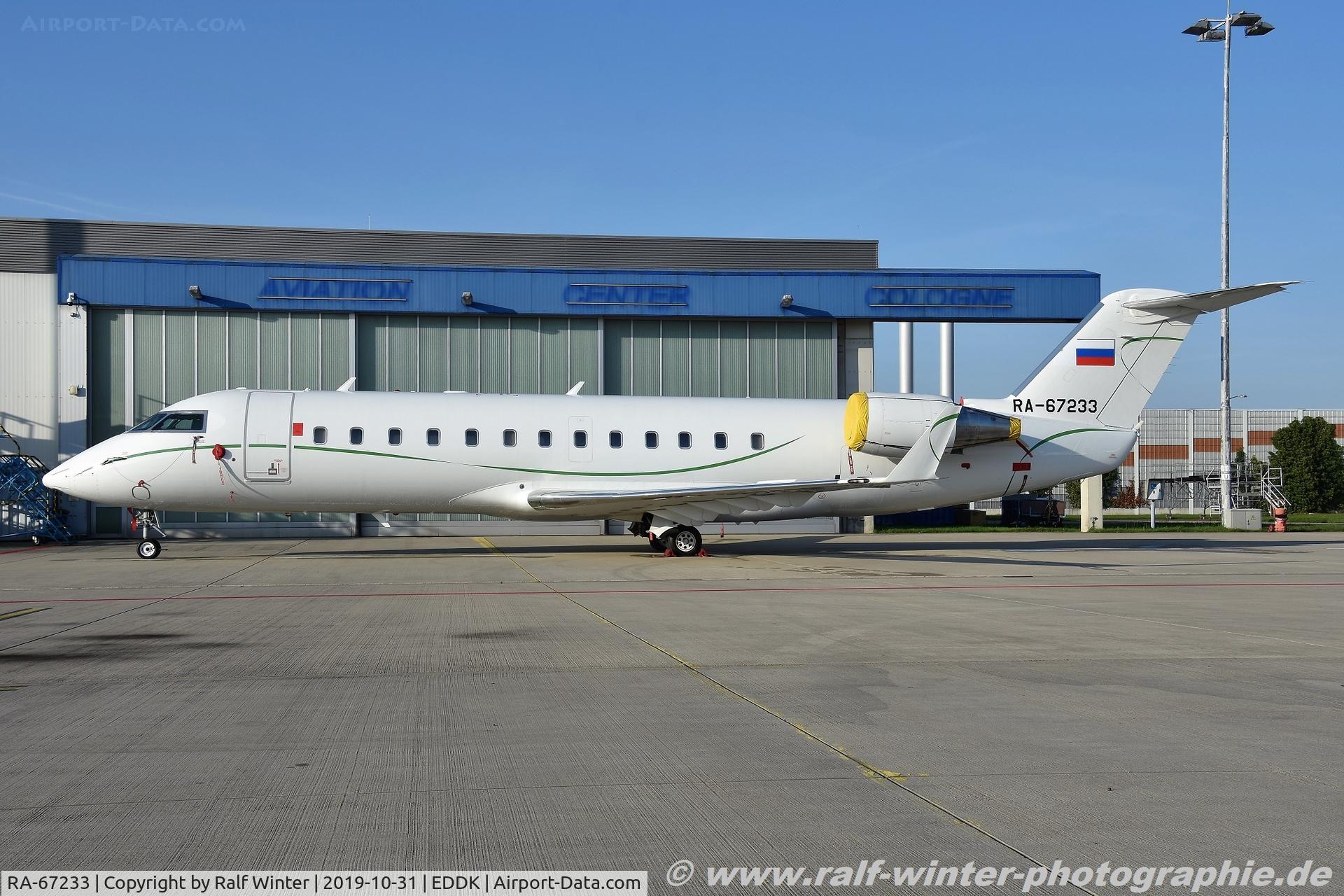 RA-67233, 2009 Bombardier Challenger 850 (CL-600-2B19) C/N 8105, Bombardier CL-600-2B19 Challenger 850 - TUL Tulpar Air - 8105 - RA67233 - 31.10.2019 - CGN