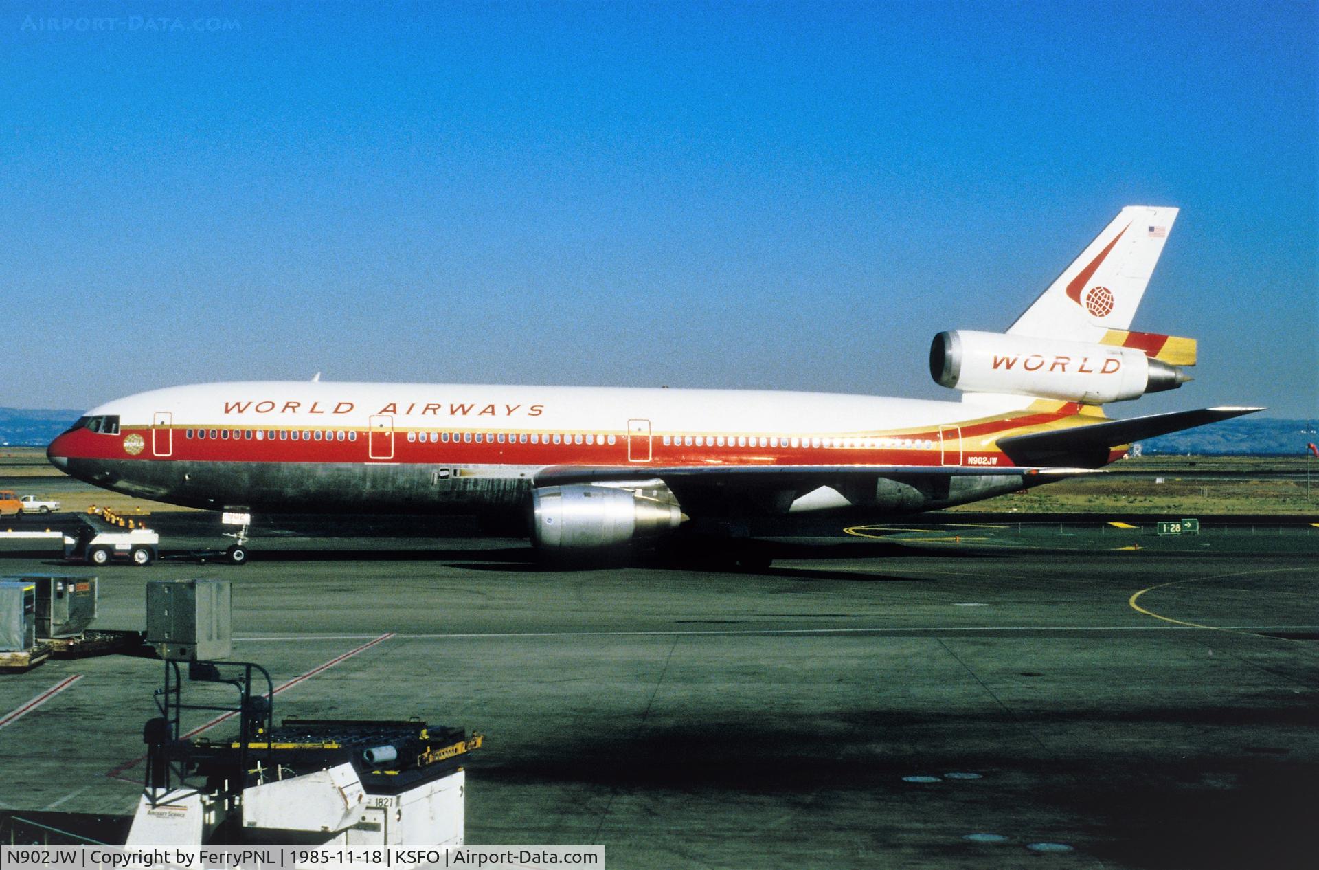 N902JW, 1972 McDonnell Douglas DC-10-10 C/N 46905, World Airways DC-10-10 towed to the terminal