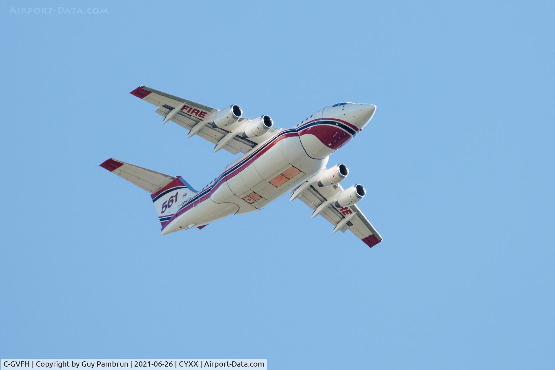 C-GVFH, 1994 British Aerospace Avro 146-RJ85 C/N E.2256, Heading back you YXX
