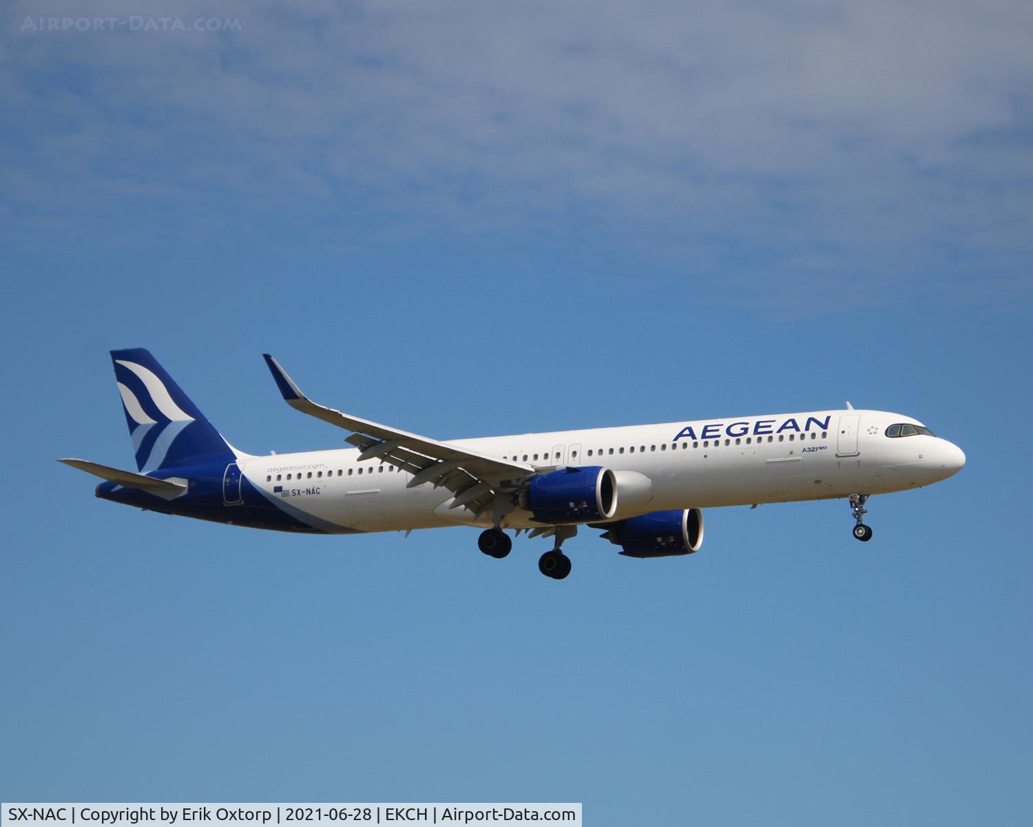 SX-NAC, 2020 Airbus A321-271NX C/N 10189, SX-NAC landing rw 22L