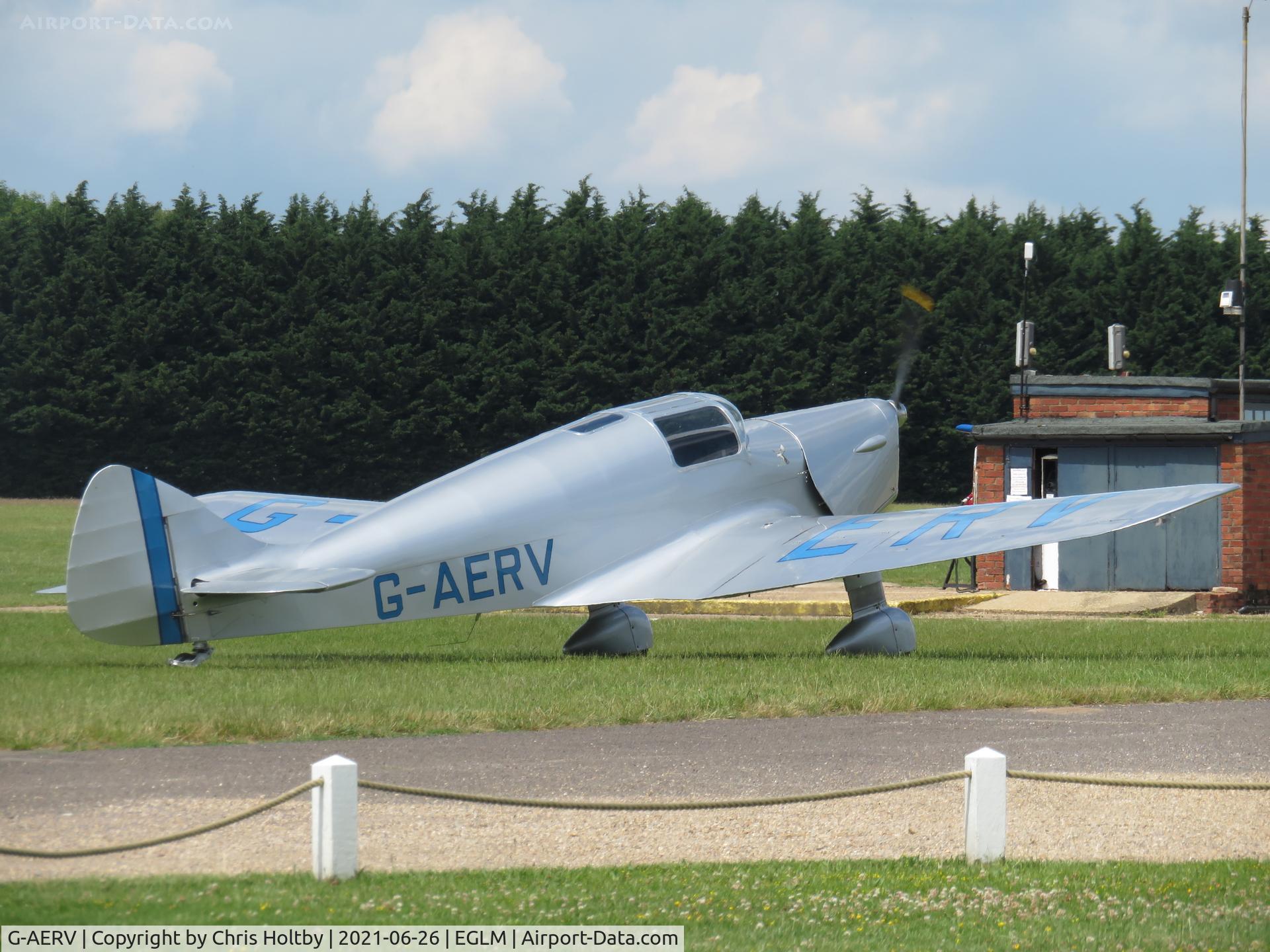 G-AERV, 1936 Miles M11A Whitney Straight C/N 307, Taxiing for take off at White Waltham, Berkshire