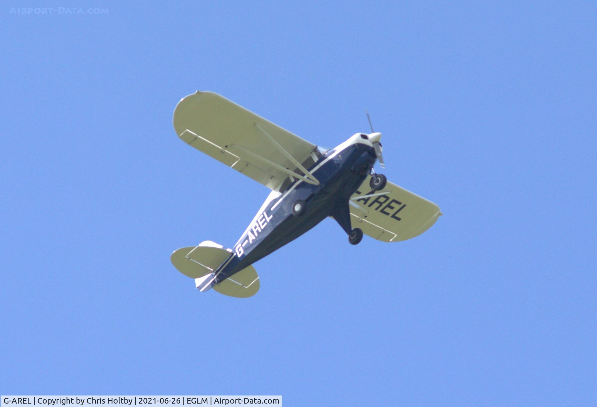 G-AREL, 1960 Piper PA-22-150 Caribbean C/N 22-7284, 1960 Piper Caribbean over White Waltham, Berkshire