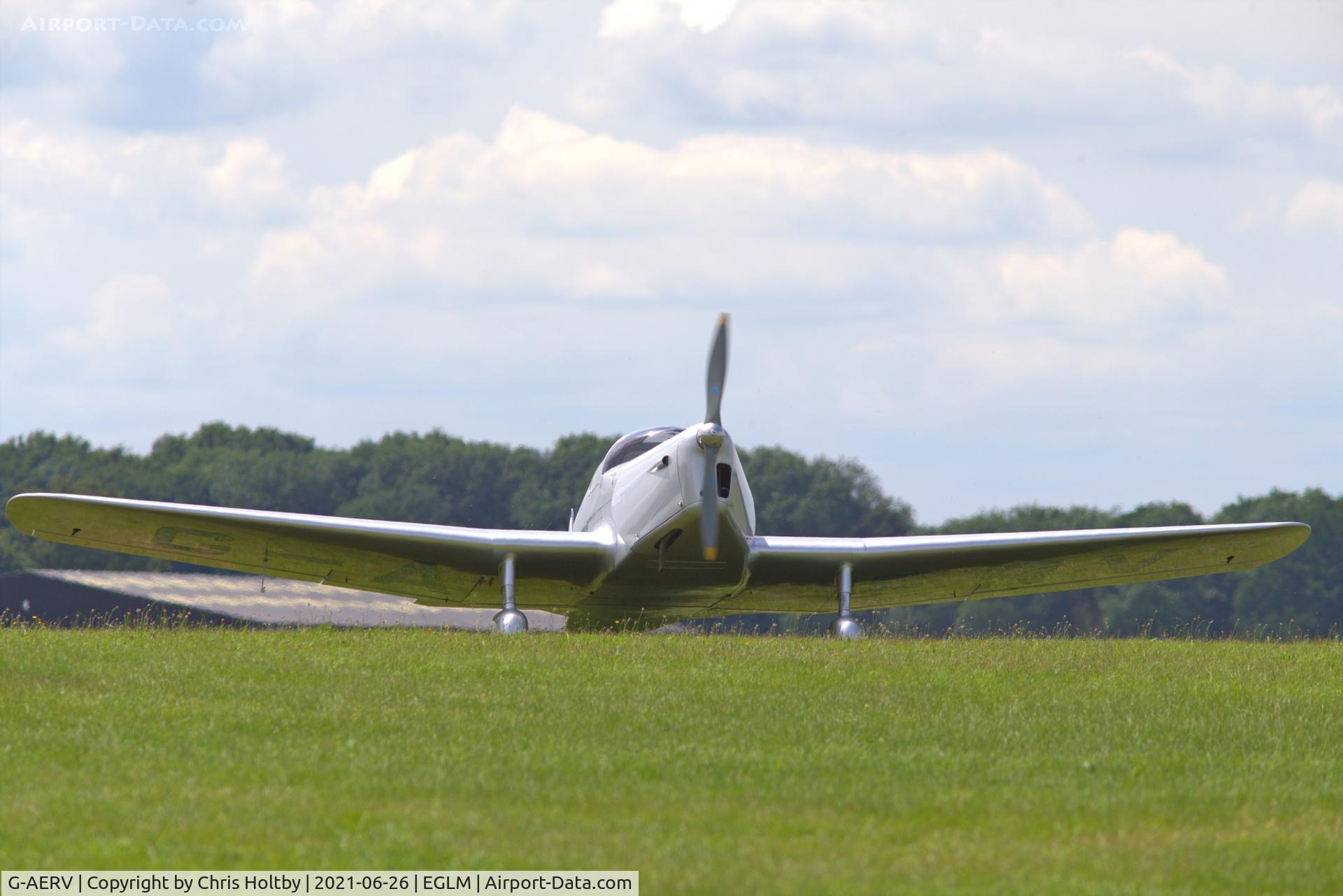 G-AERV, 1936 Miles M11A Whitney Straight C/N 307, The 1936 Miles Whitney Straight head on at White Waltham, Berkshire