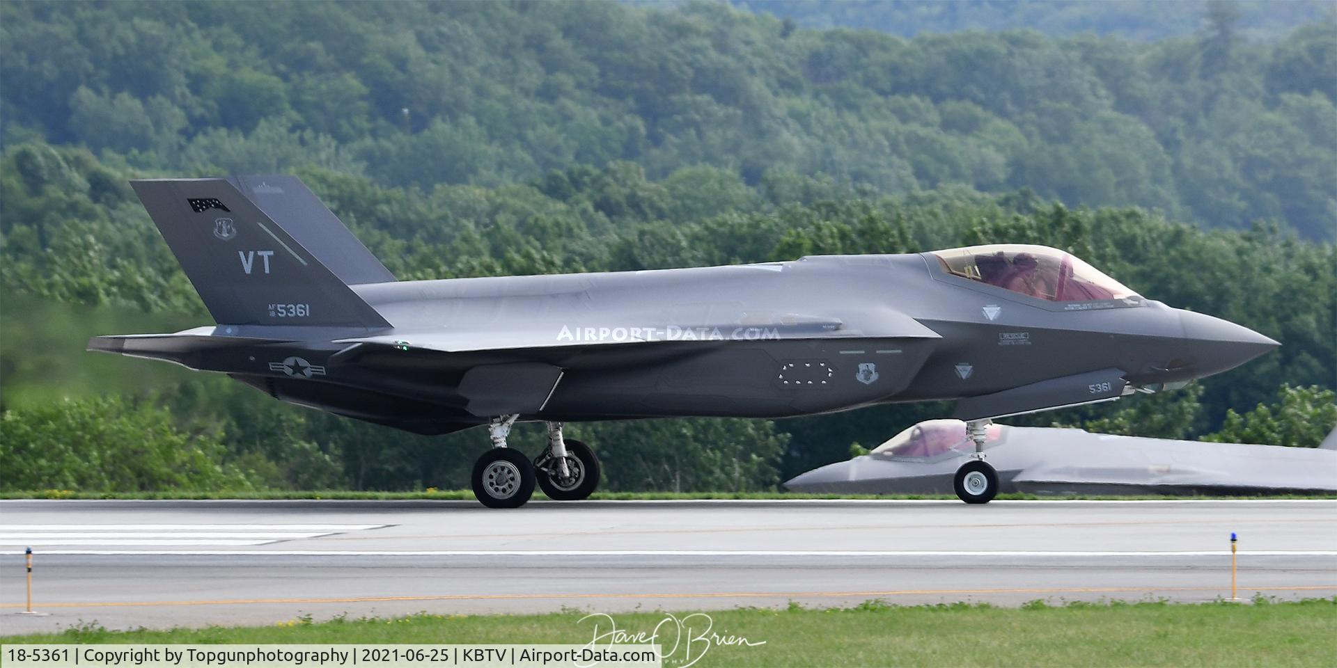 18-5361, 2020 Lockheed Martin F-35A Lightning II C/N AF-252, SNIPER12, F-35A of the 158th FW of the VT ANG takes off during a sortie with the 55th FS from Shaw AFB.