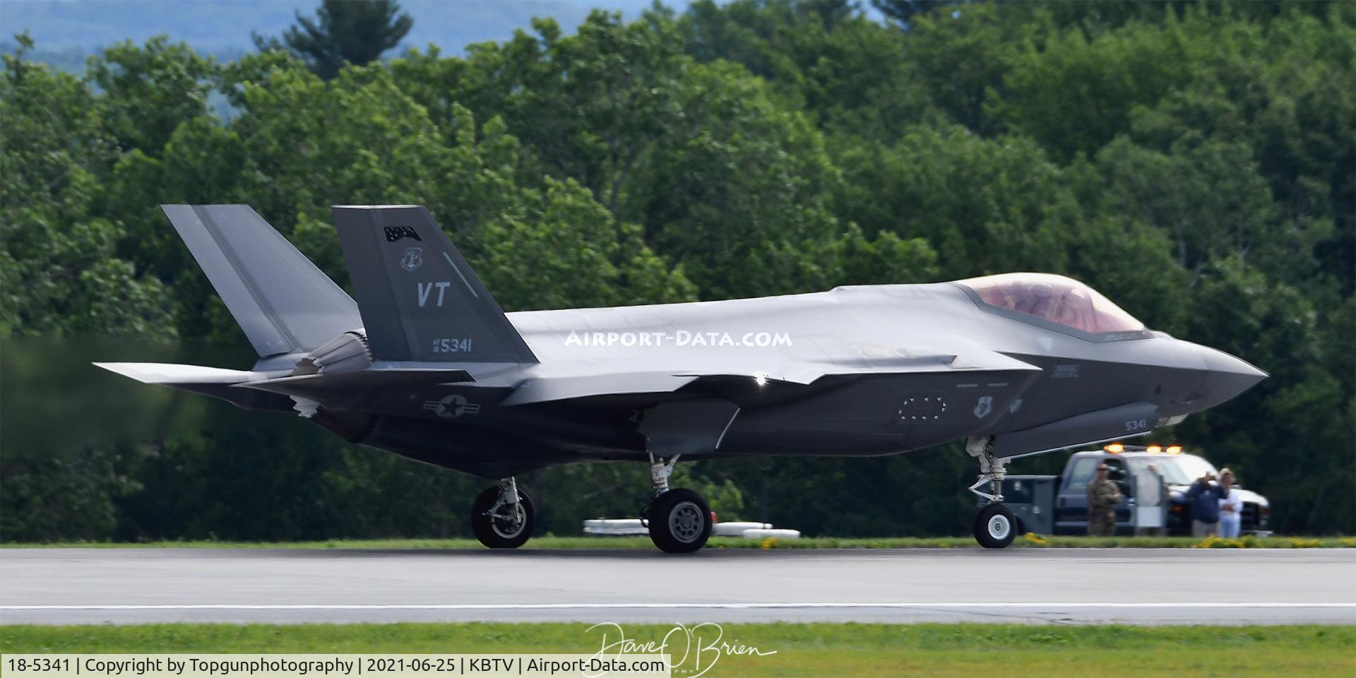 18-5341, 2019 Lockheed Martin F-35A Lightning II C/N AF-232, SNIPER14 departing RW15