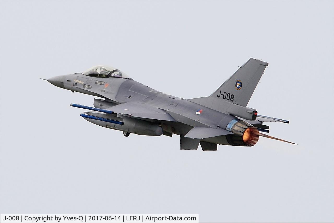 J-008, General Dynamics F-16AM Fighting Falcon C/N 6D-164, General Dynamics F-16AM Fighting Falcon, Take off rwy 26, Landivisiau Naval Air Base (LFRJ) Tiger Meet 2017