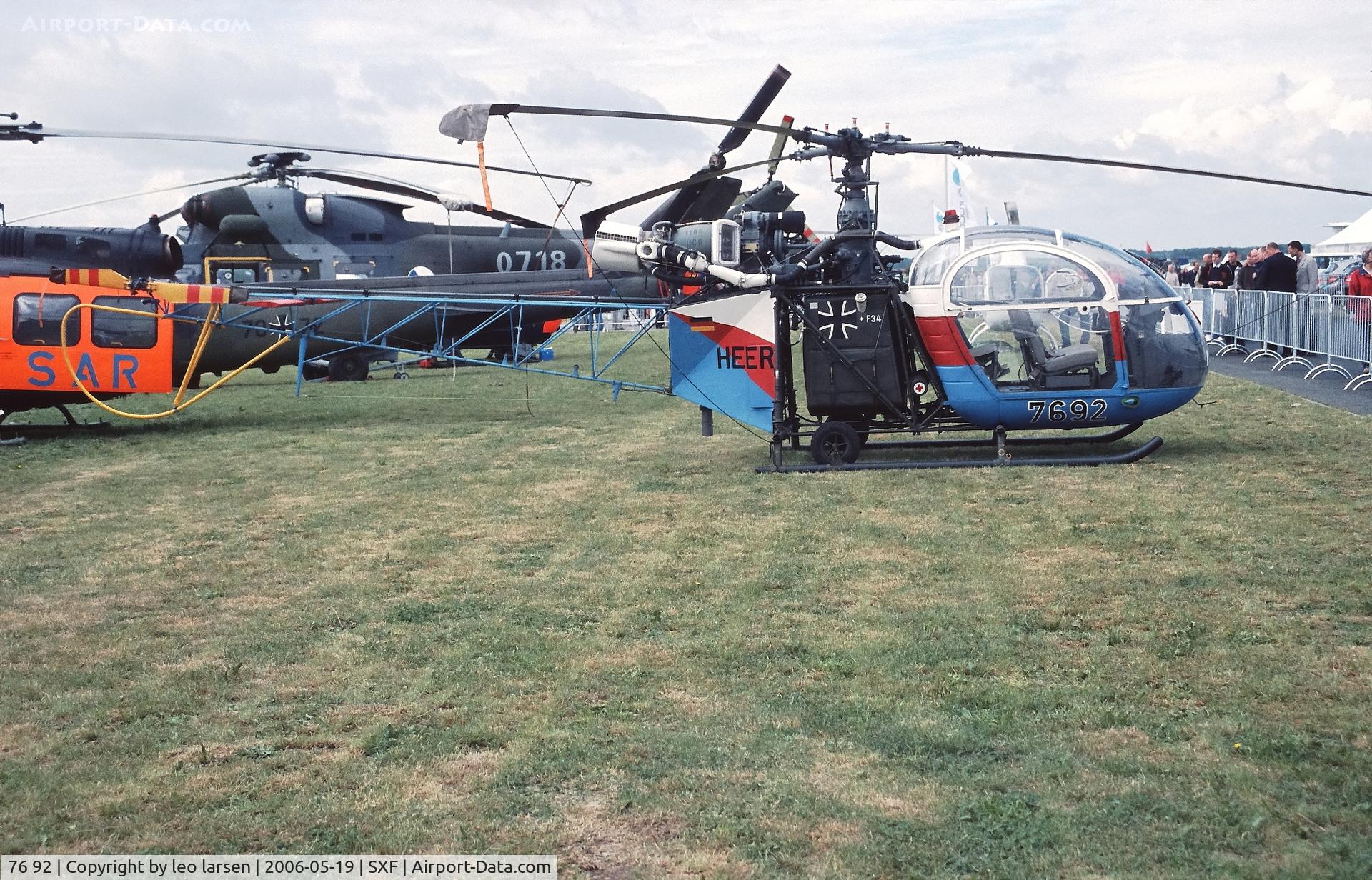 76 92, Sud SE-3130 Alouette II C/N 1834/C468, Berlin ILA 19.5.2006