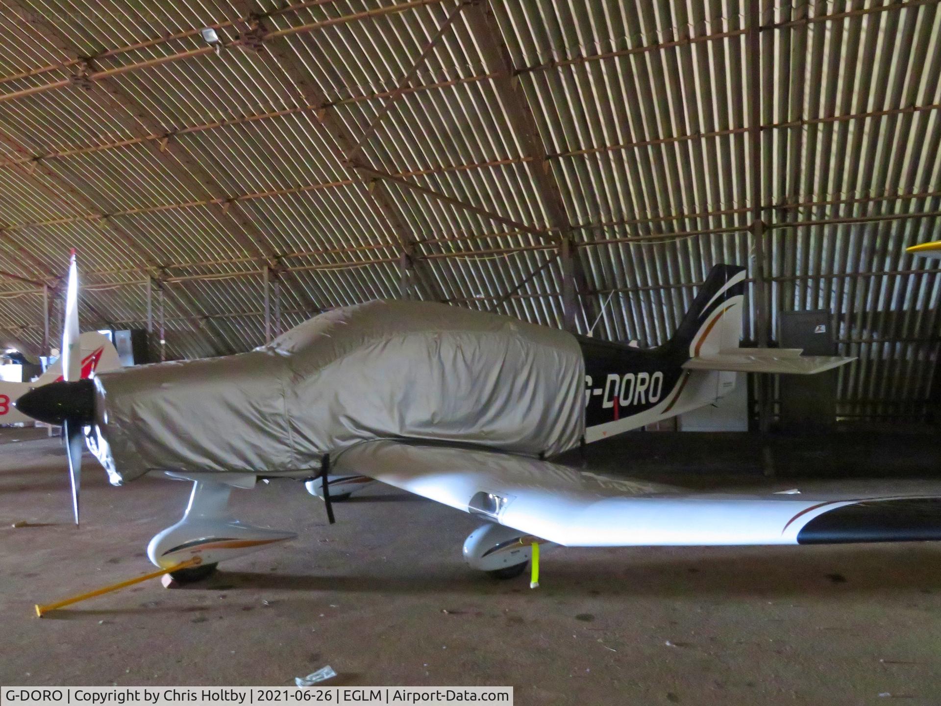 G-DORO, 2017 Robin DR-400-140B 80 Major C/N 2708, Parked and covered in the hangar at White Waltham, Berkshire