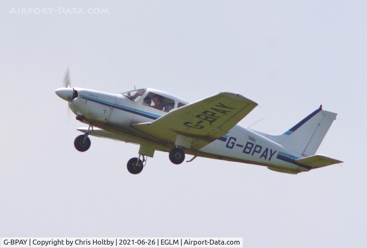 G-BPAY, 1980 Piper PA-28-181 Cherokee Archer II C/N 28-8090191, Taking off from White Waltham, Berkshire